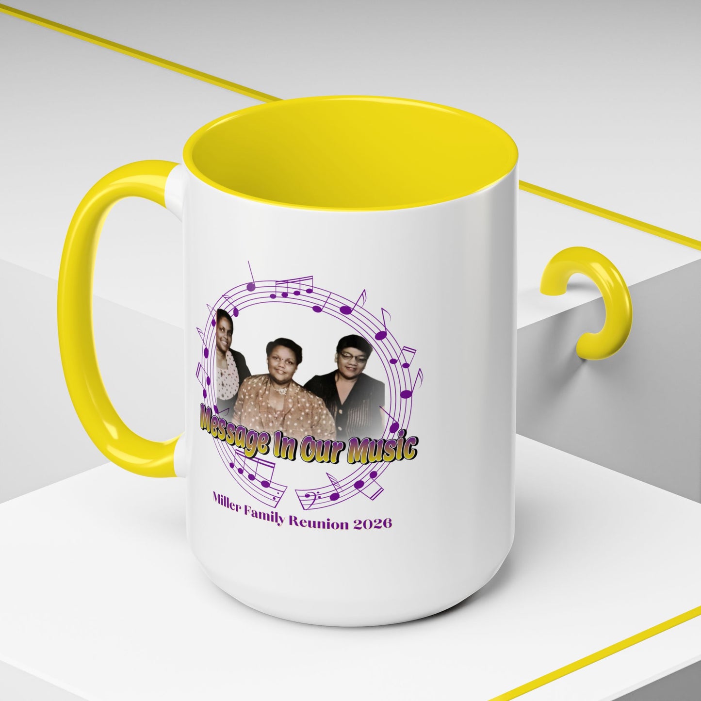 Miller 2.0 Accent Coffee Mug β Yellow Interior & Handle