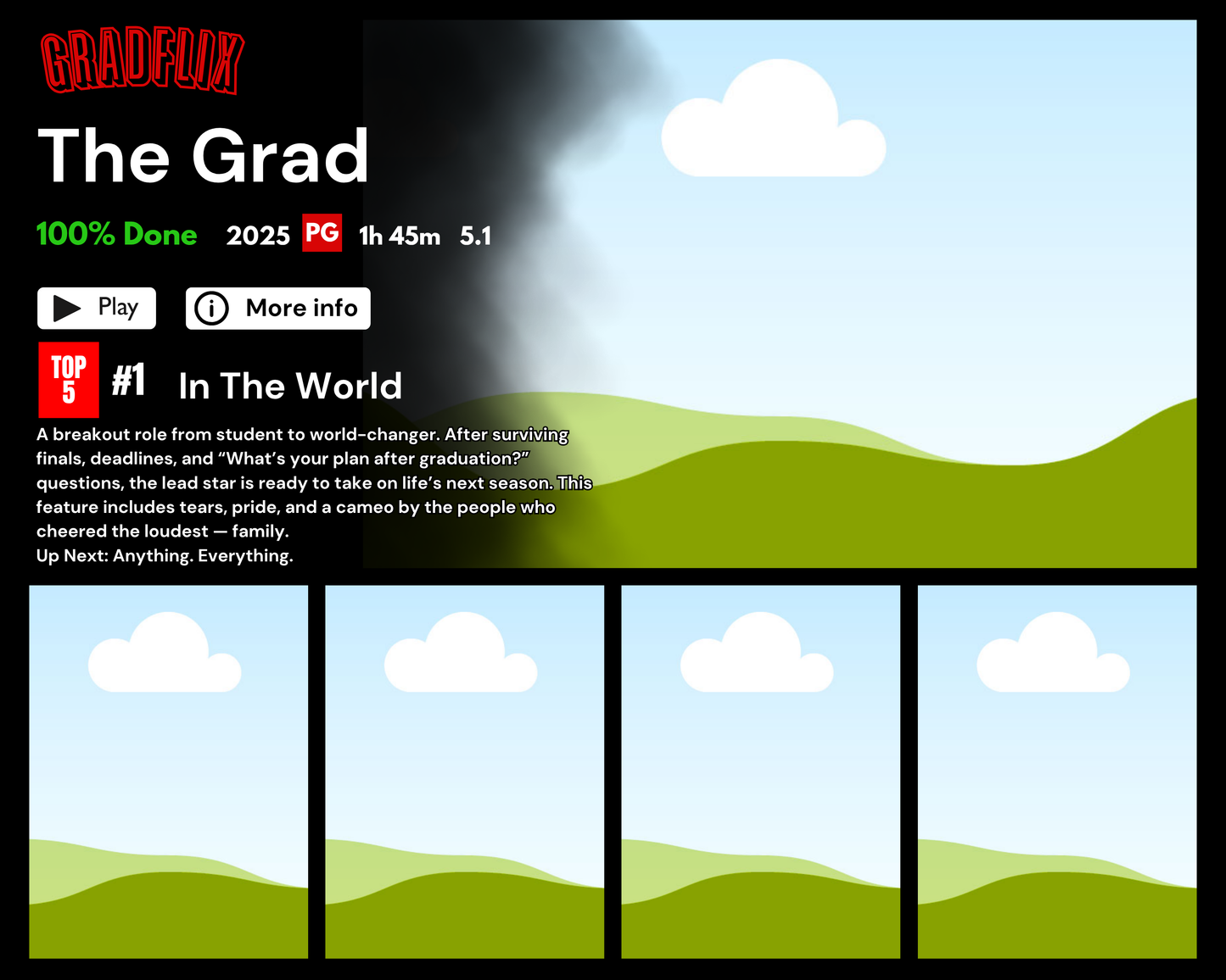 Gradflix Graduation Poster