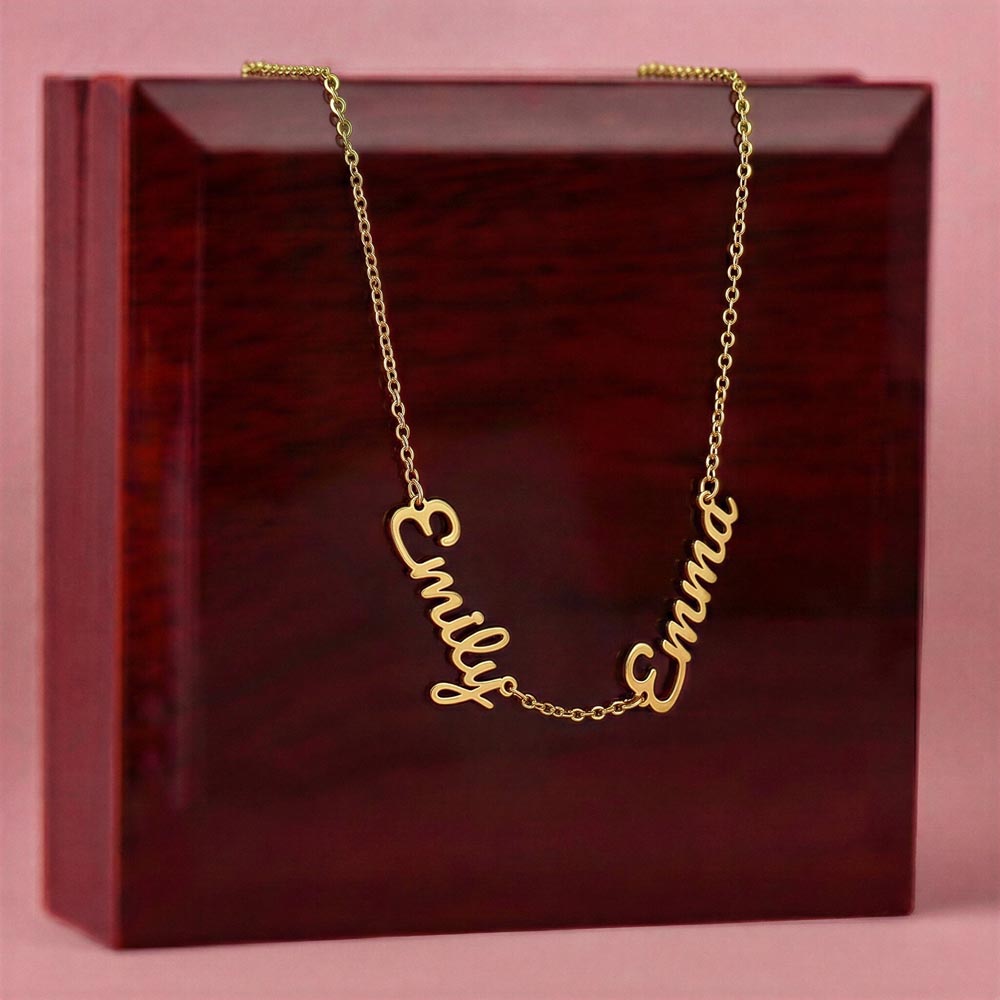 Personalized Name Necklace – Custom 2 or 3 Name Script Necklace