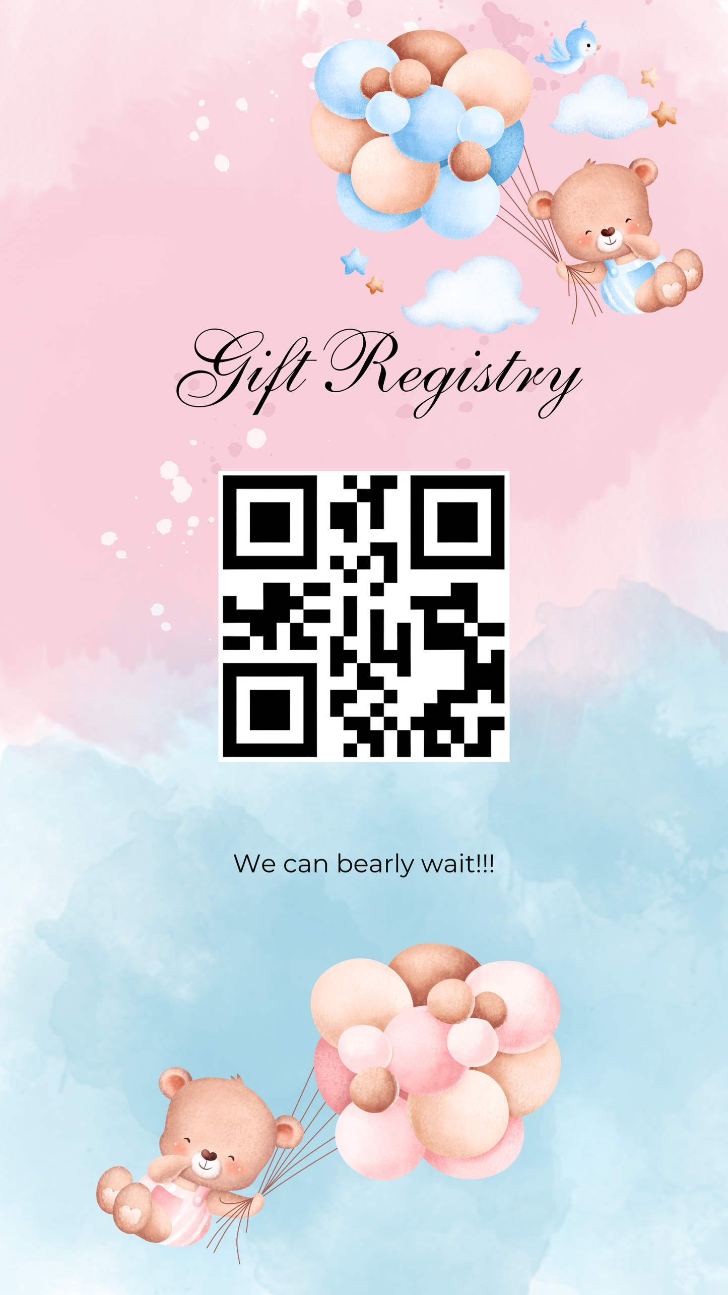 Custom Digital Gender Reveal Invitation | 3-Page Video Invite (Music or No Music)