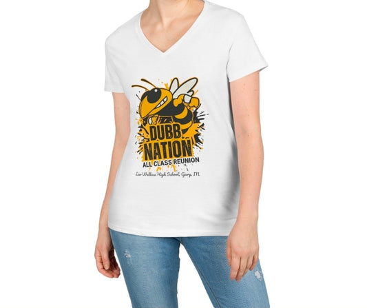 Lew Wallace Alumni Womens V-neck Fitted Tee