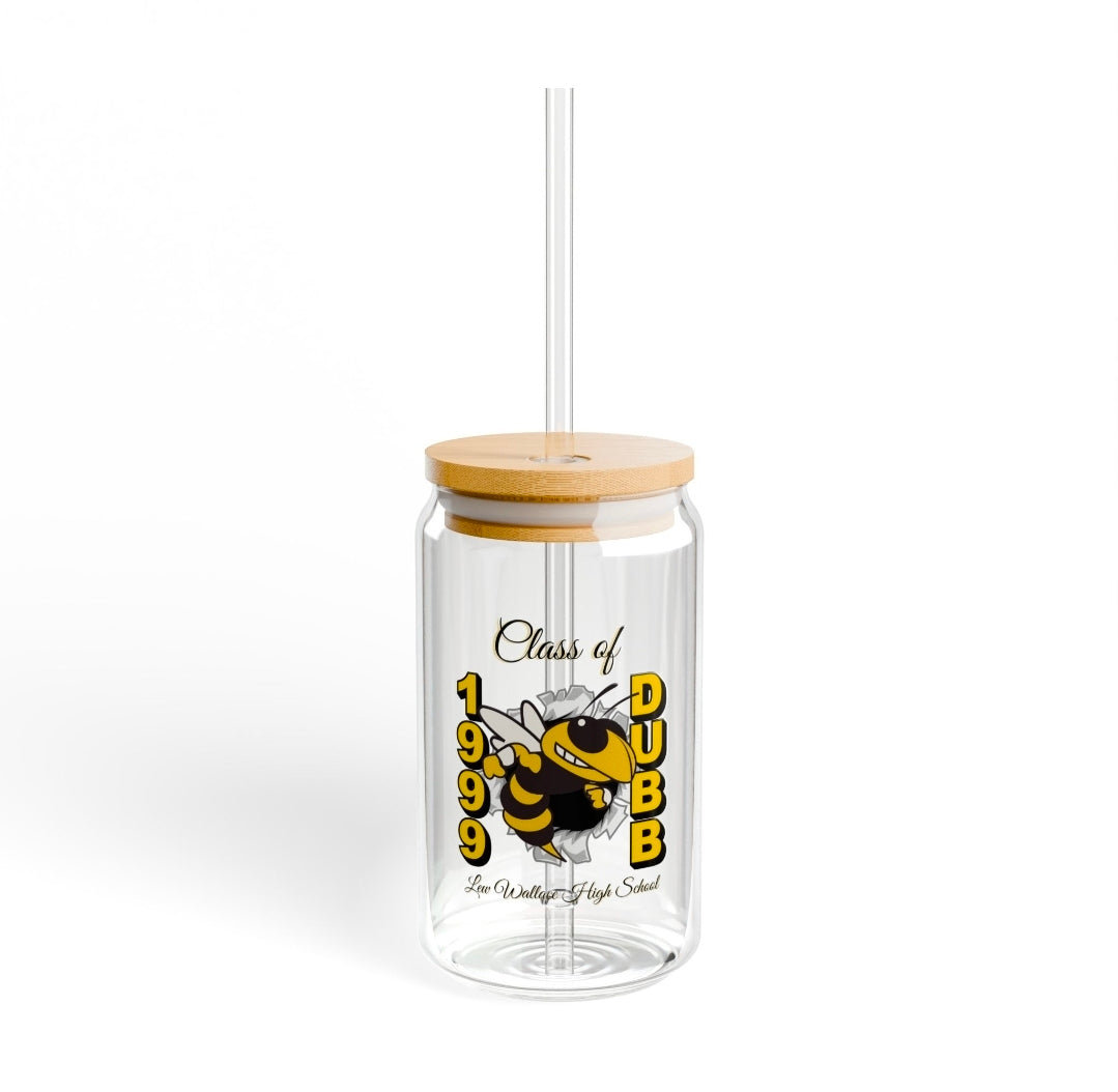LW Alumni Glass Cup w/Bamboo Lid