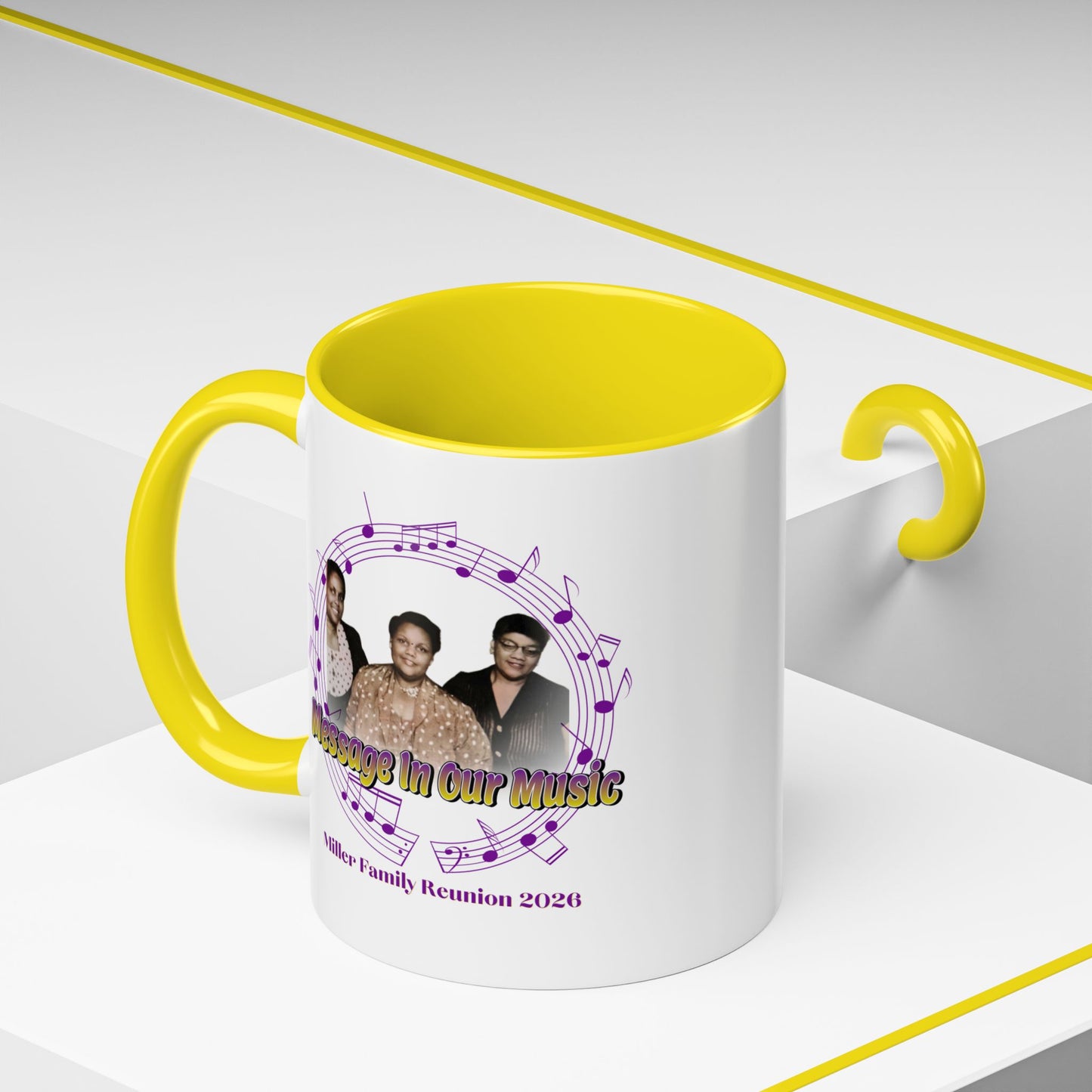 Miller 2.0 Accent Coffee Mug — Yellow Interior & Handle
