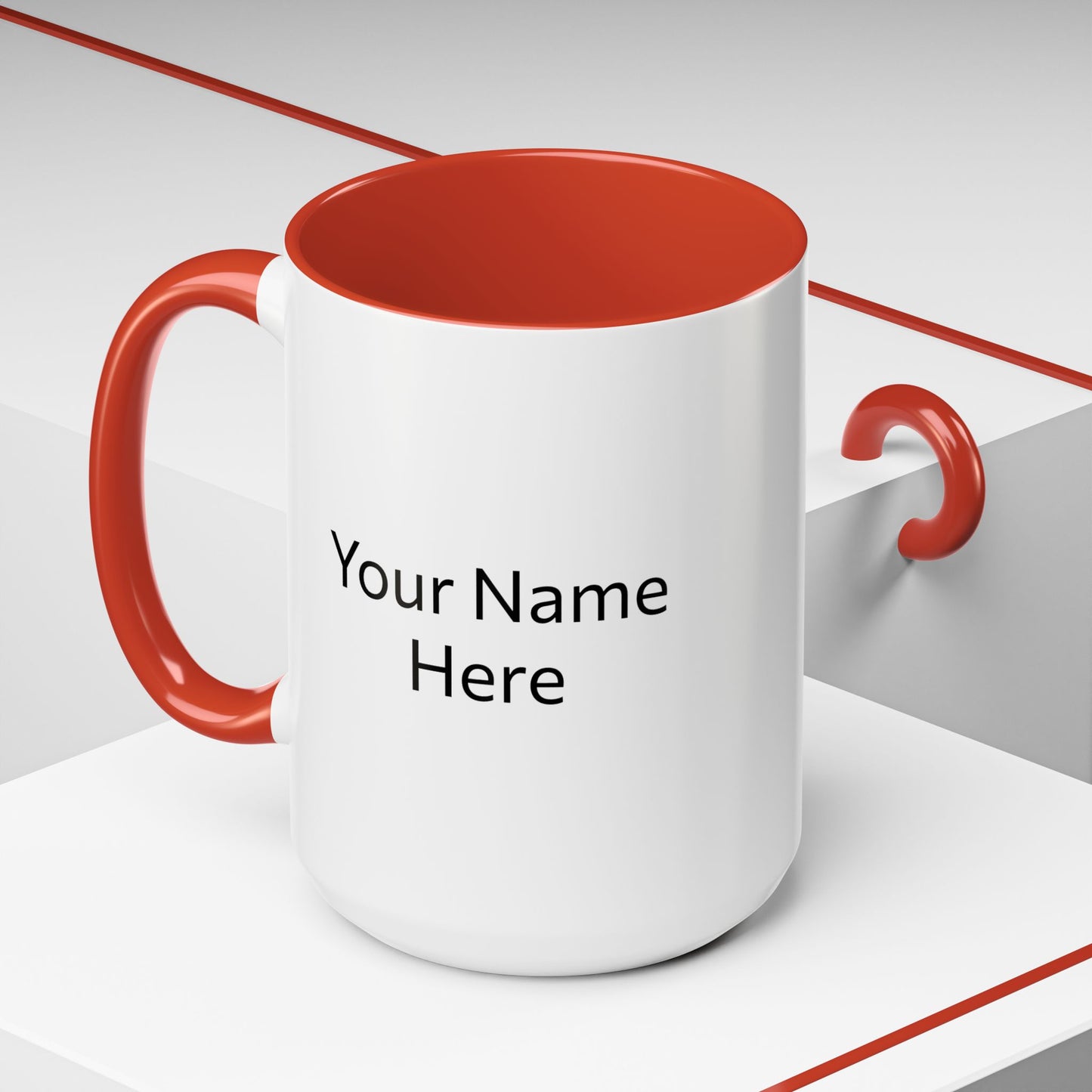 Custom Accent Coffee Mug (11, 15oz)