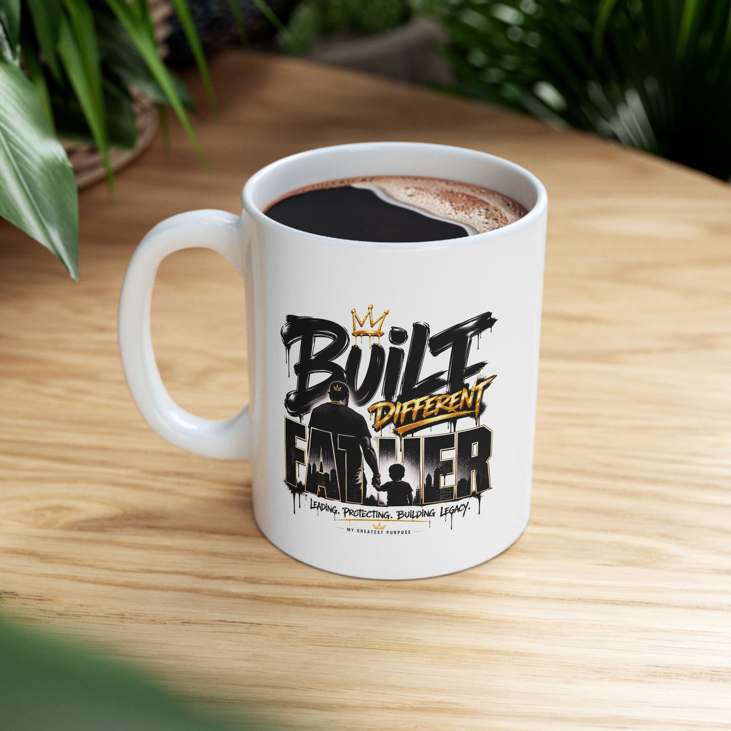 Built Different Father Mug — Ceramic Coffee Cup (11oz & 15oz)
