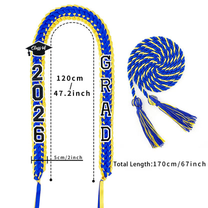 Custom Name Graduation Ribbon Lei with Honor Cord