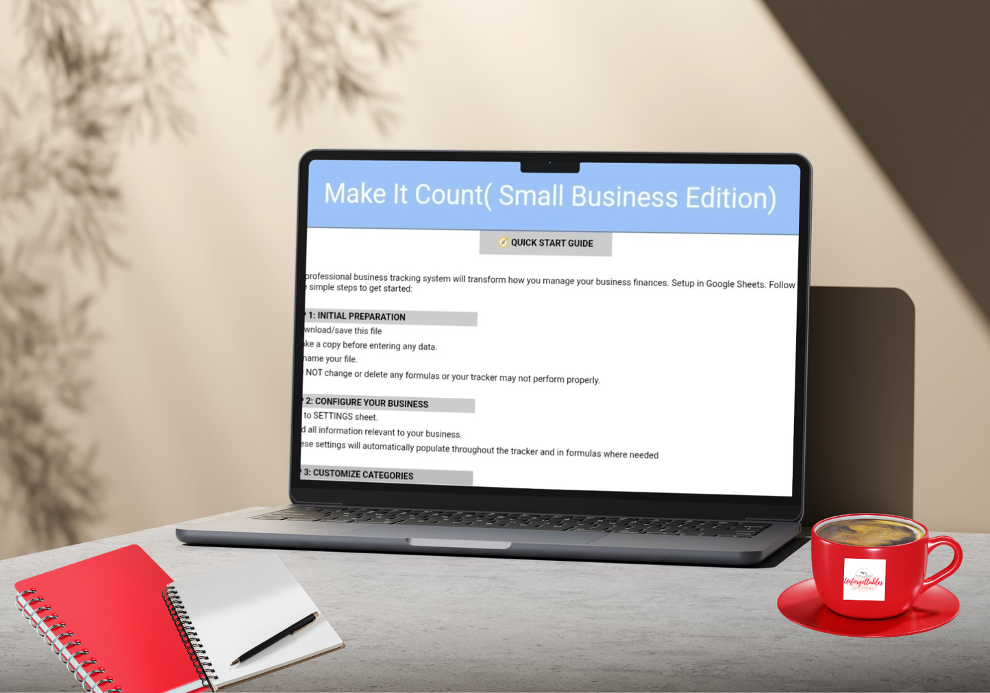 Make It Count (Small Business Edition) Income and Expense Tracker Bundle
