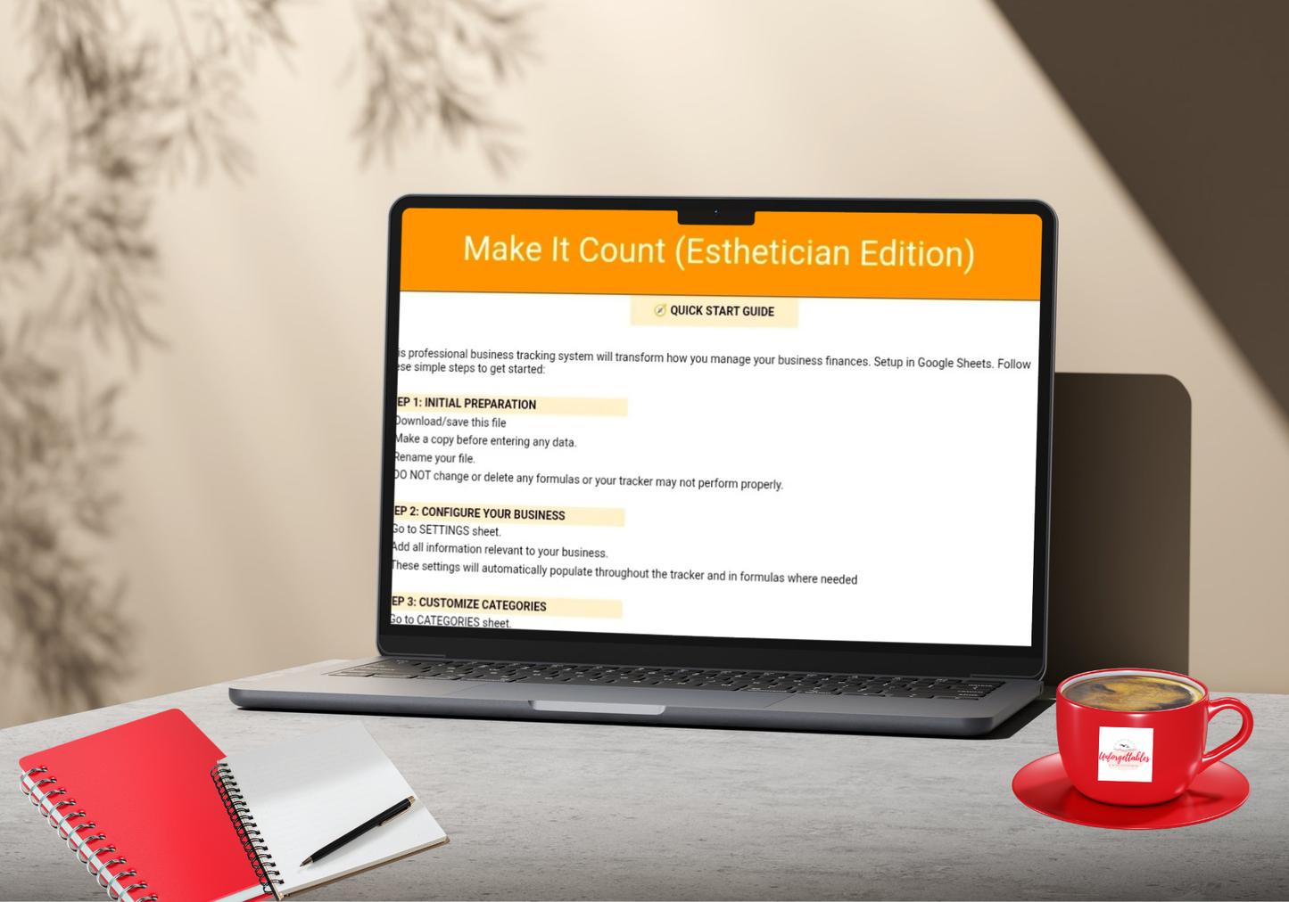 Make It Count (Esthetician Edition) Income and Expense Tracker Bundle