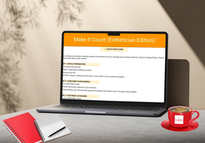 Make It Count (Esthetician Edition) Income and Expense Tracker Bundle