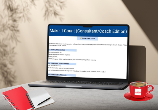 Make It Count (Consultant/Coach Edition) Income and Expense Tracker Bundle