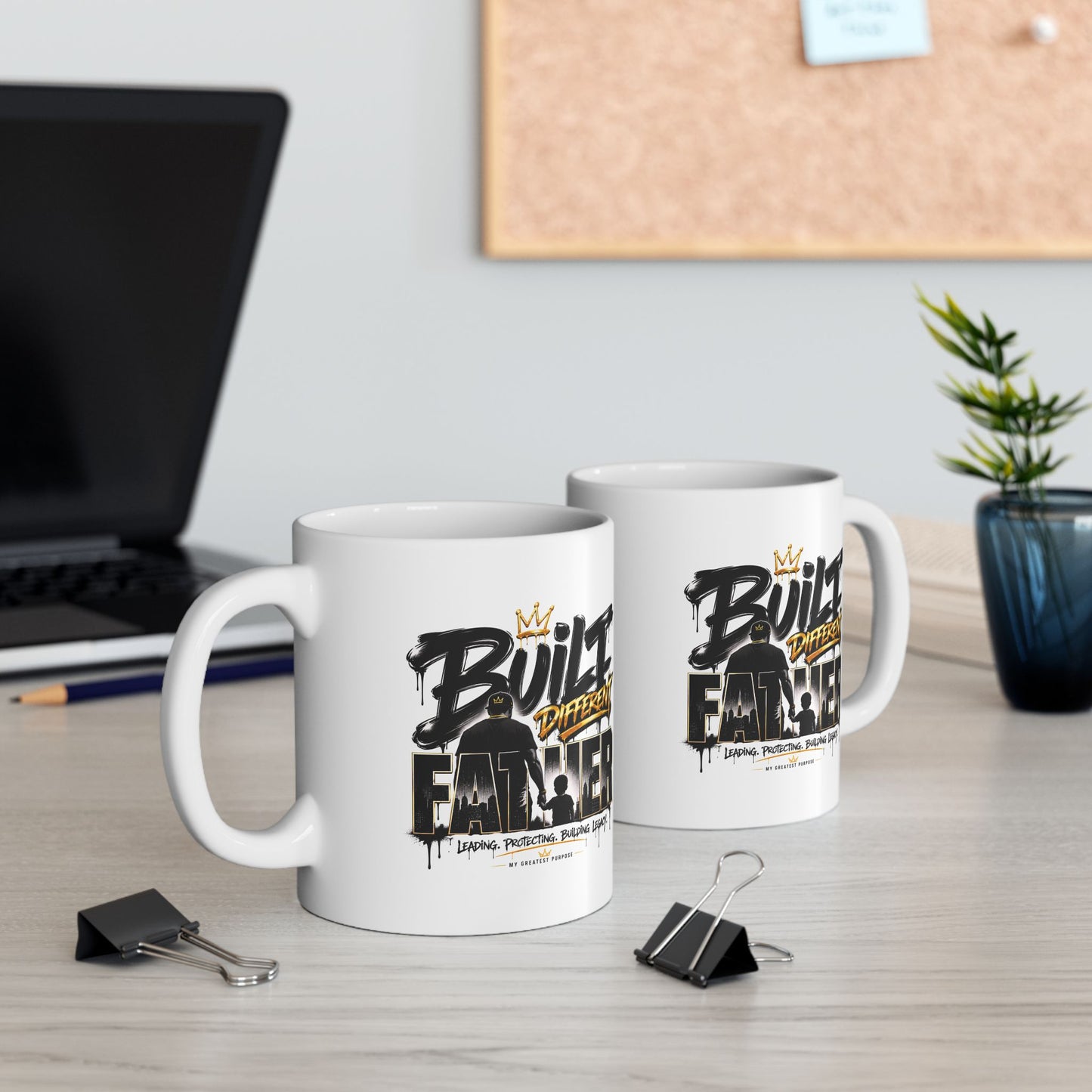 Built Different Father Mug — Ceramic Coffee Cup (11oz & 15oz)