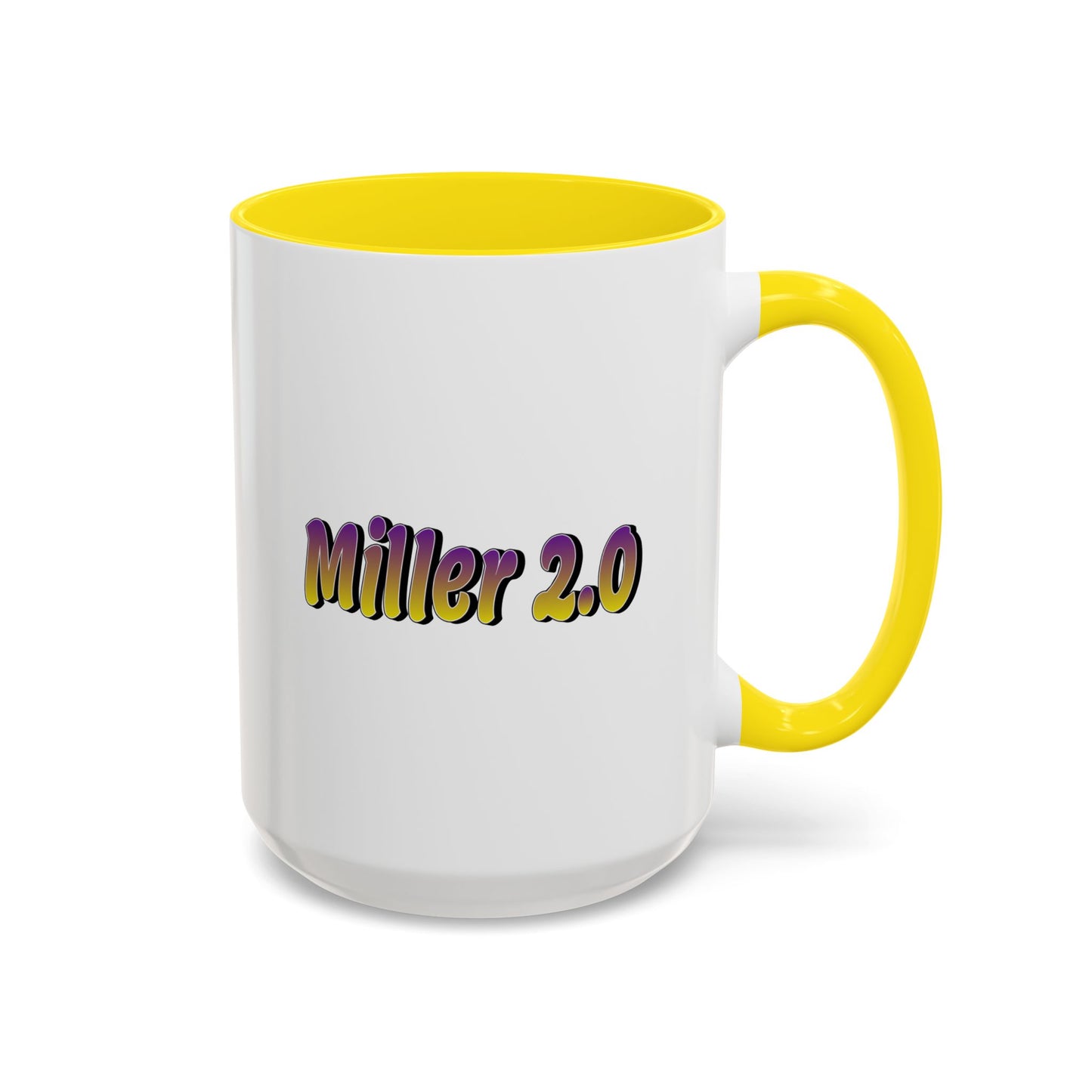 Miller 2.0 Accent Coffee Mug — Yellow Interior & Handle