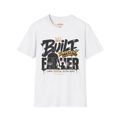 black built different father graphic t shirt