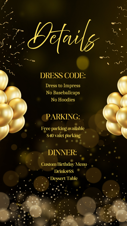 Custom Digital Birthday Invitation | 3-Page Video Invite Music Option