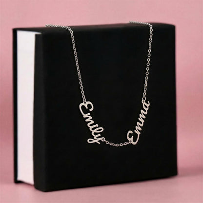 Personalized Name Necklace – Custom 2 or 3 Name Script Necklace