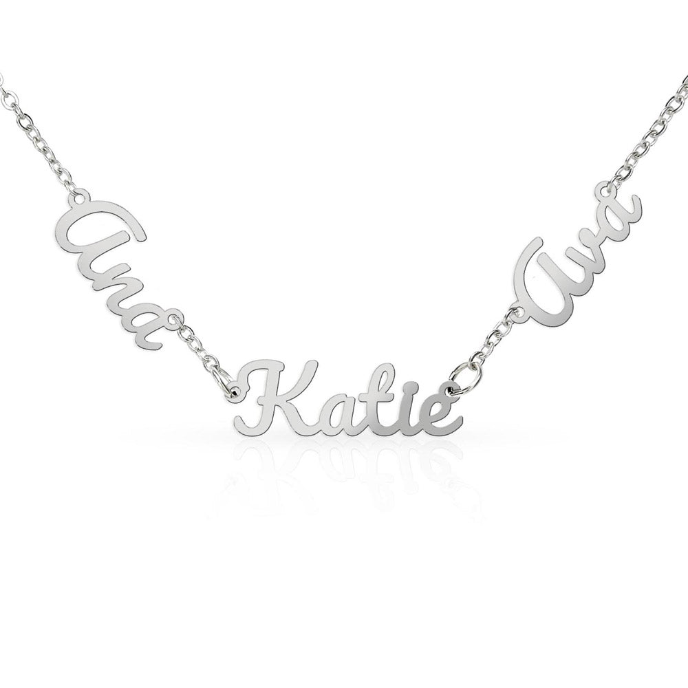 Personalized Name Necklace – Custom 2 or 3 Name Script Necklace