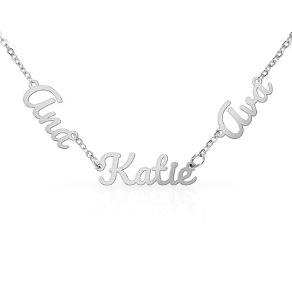 Personalized Name Necklace – Custom 2 or 3 Name Script Necklace