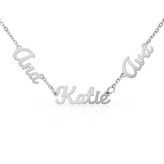 Personalized Name Necklace – Custom 2 or 3 Name Script Necklace
