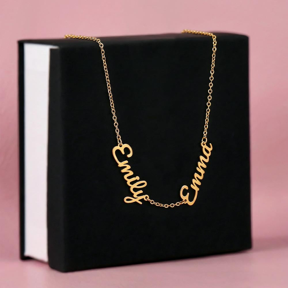 Personalized Name Necklace – Custom 2 or 3 Name Script Necklace