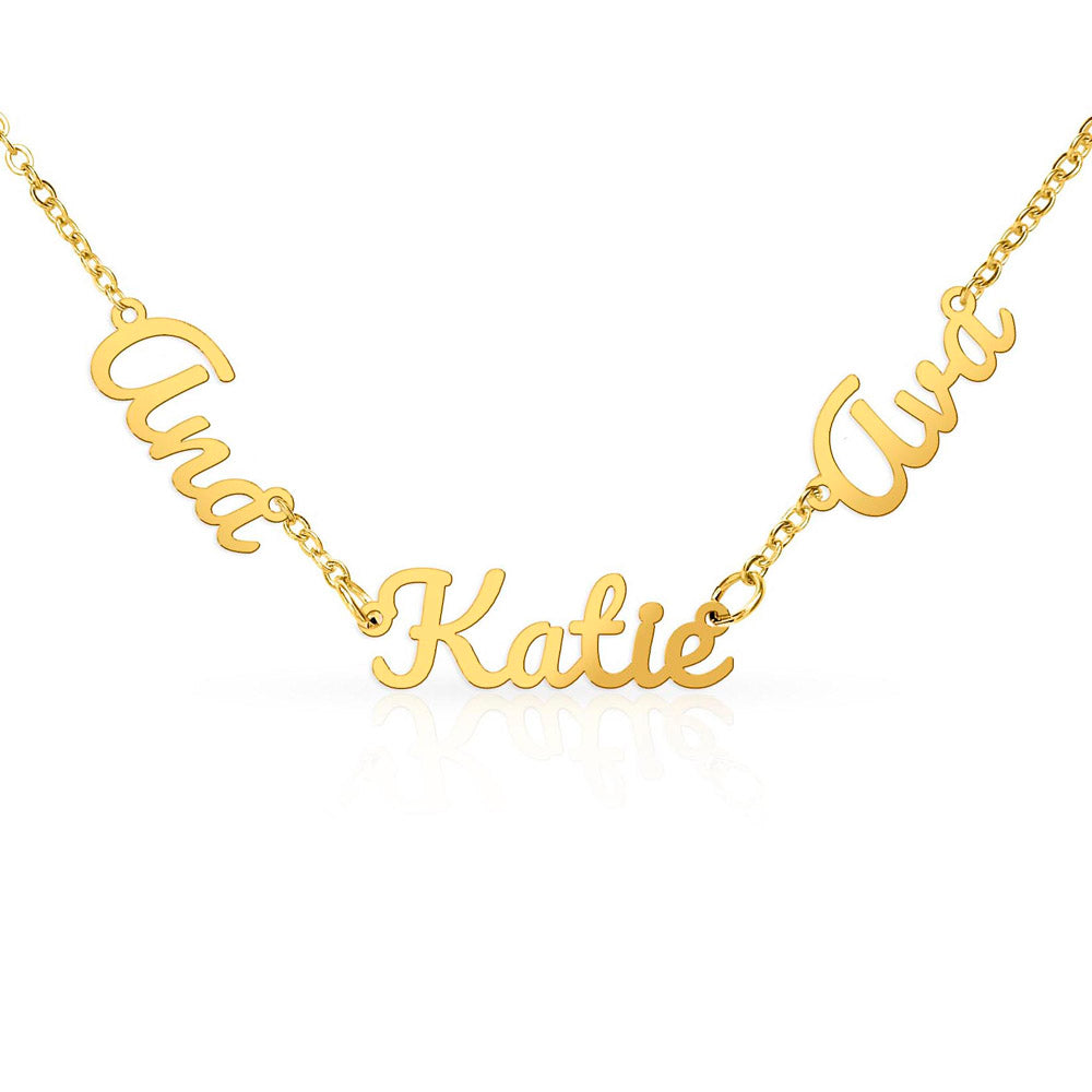 Personalized Name Necklace – Custom 2 or 3 Name Script Necklace