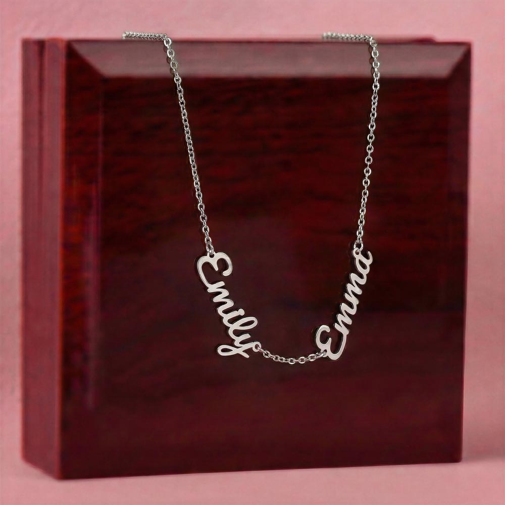 Personalized Name Necklace – Custom 2 or 3 Name Script Necklace