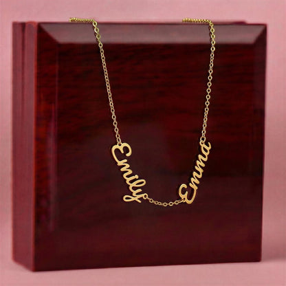 Personalized Name Necklace – Custom 2 or 3 Name Script Necklace
