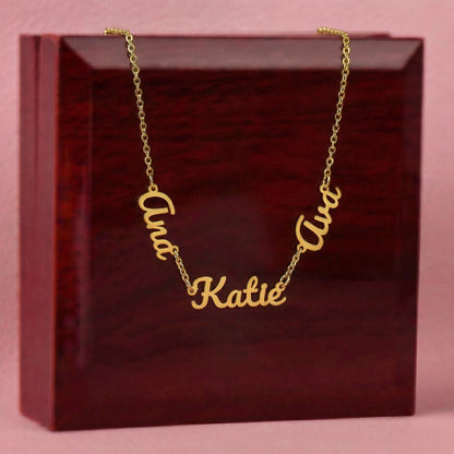 Personalized Name Necklace – Custom 2 or 3 Name Script Necklace
