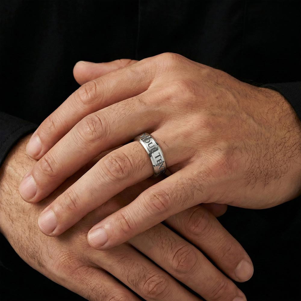 Custom Engraved Men's Ring – Personalized