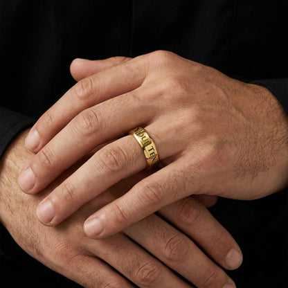 Custom Engraved Men's Ring – Personalized