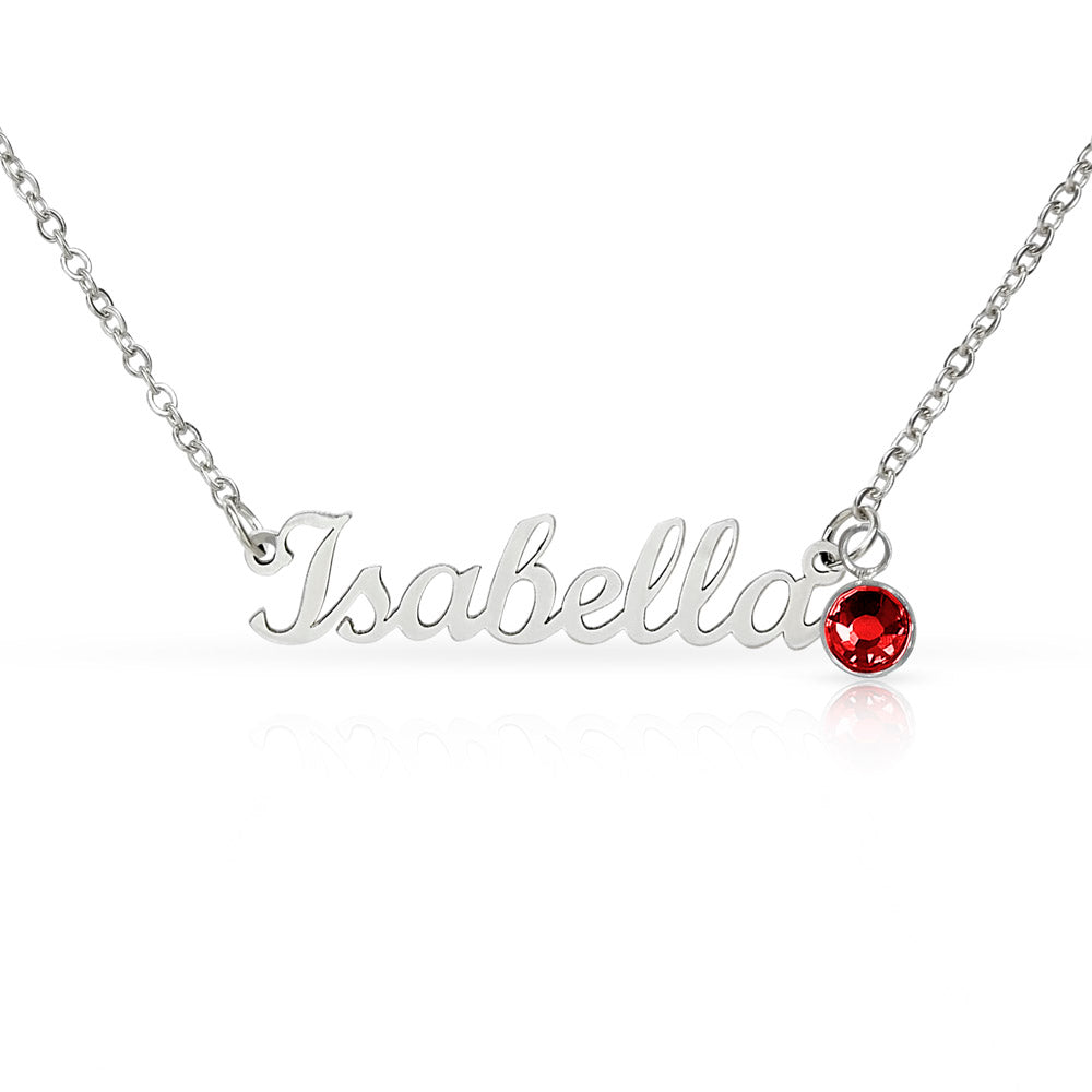Custom Name Necklace with Birthstone – Personalized Gift