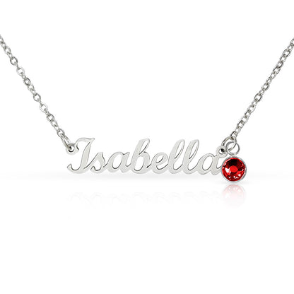 Custom Name Necklace with Birthstone – Personalized Gift