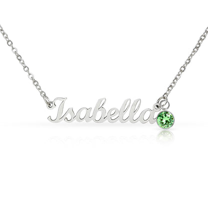 Custom Name Necklace with Birthstone – Personalized Gift