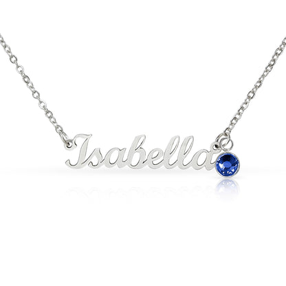 Custom Name Necklace with Birthstone – Personalized Gift
