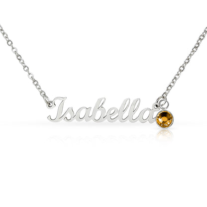 Custom Name Necklace with Birthstone – Personalized Gift