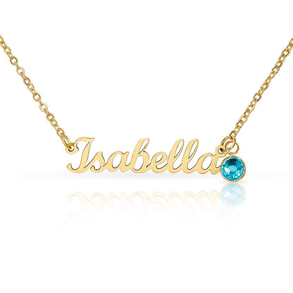 Custom Name Necklace with Birthstone – Personalized Gift