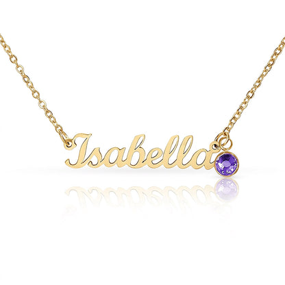 Custom Name Necklace with Birthstone – Personalized Gift