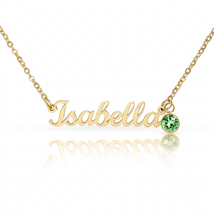 Custom Name Necklace with Birthstone – Personalized Gift