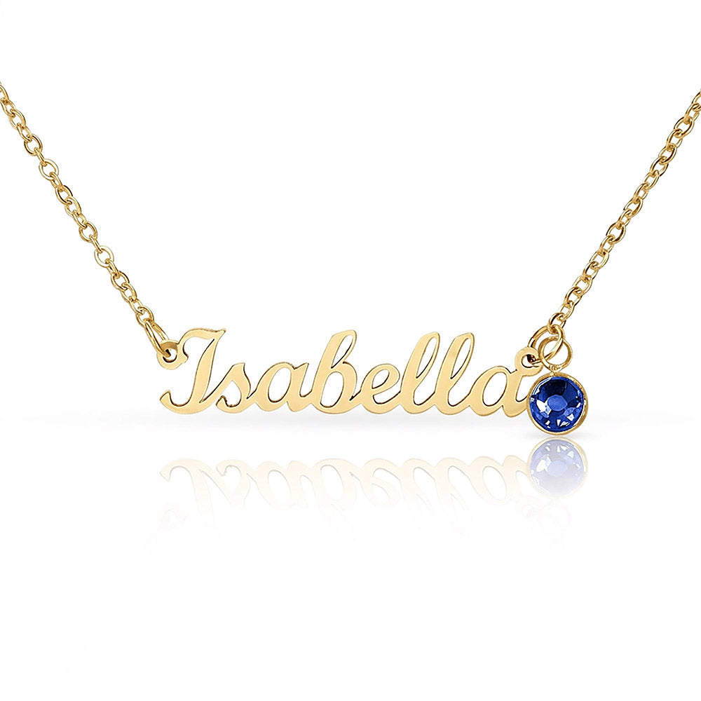 Custom Name Necklace with Birthstone – Personalized Gift