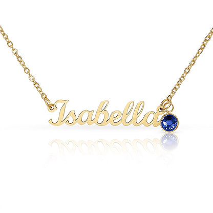 Custom Name Necklace with Birthstone – Personalized Gift