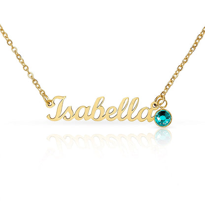 Custom Name Necklace with Birthstone – Personalized Gift