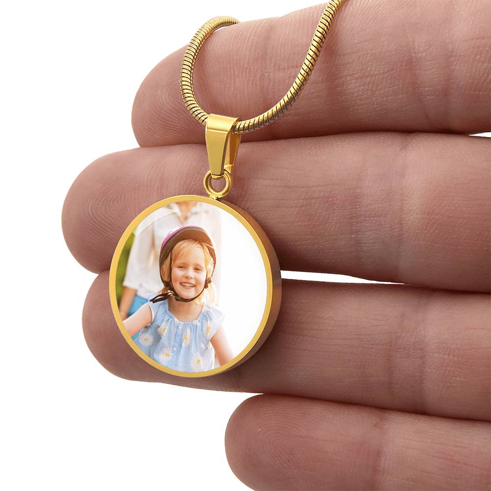 Personalized Circle Necklace with Engraving