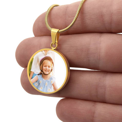 Personalized Circle Necklace with Engraving
