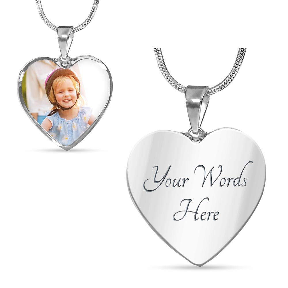 Personalized Heart Necklace with Engraving
