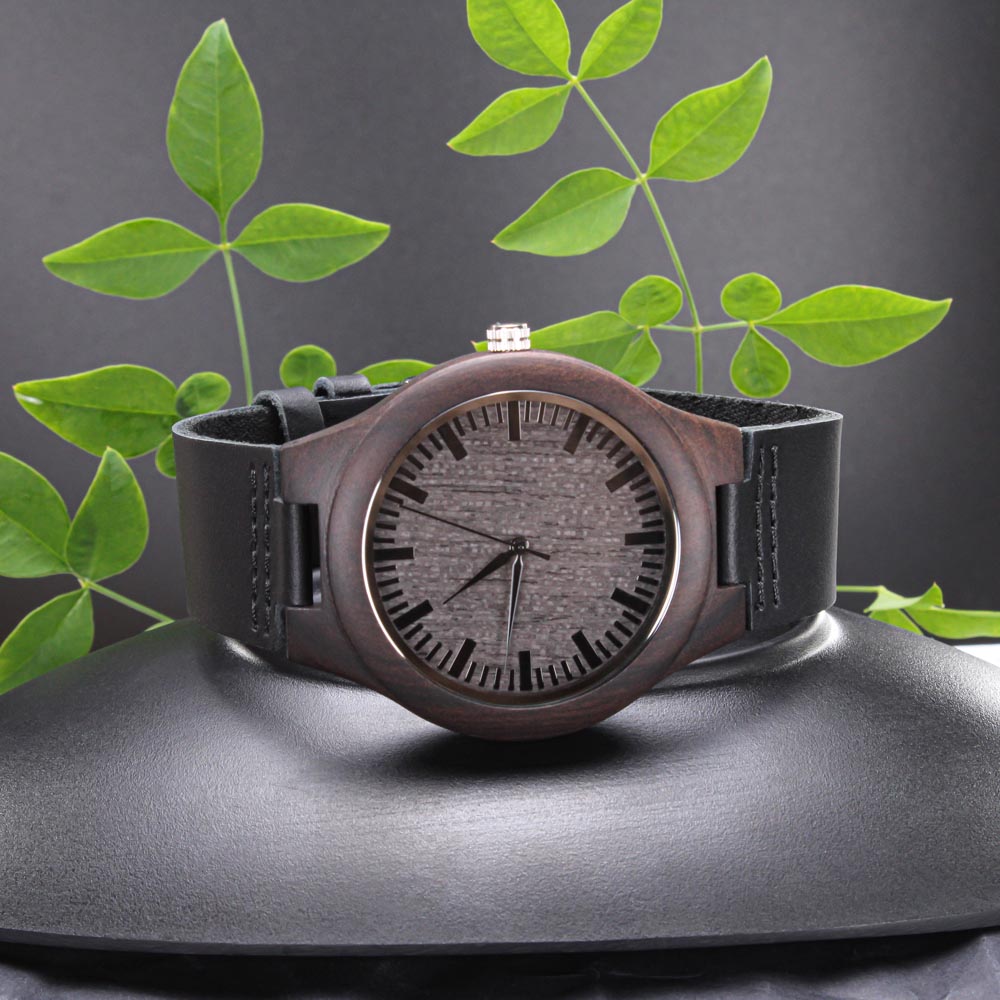 personalized wood watch gift for father
