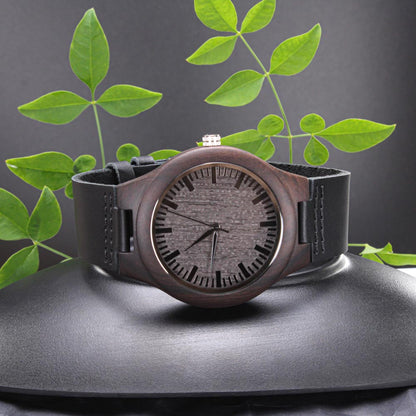 personalized wood watch gift for father