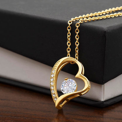 “To My Beautiful Wife" Heart Pendant Necklace – The Message She'll Never Forget