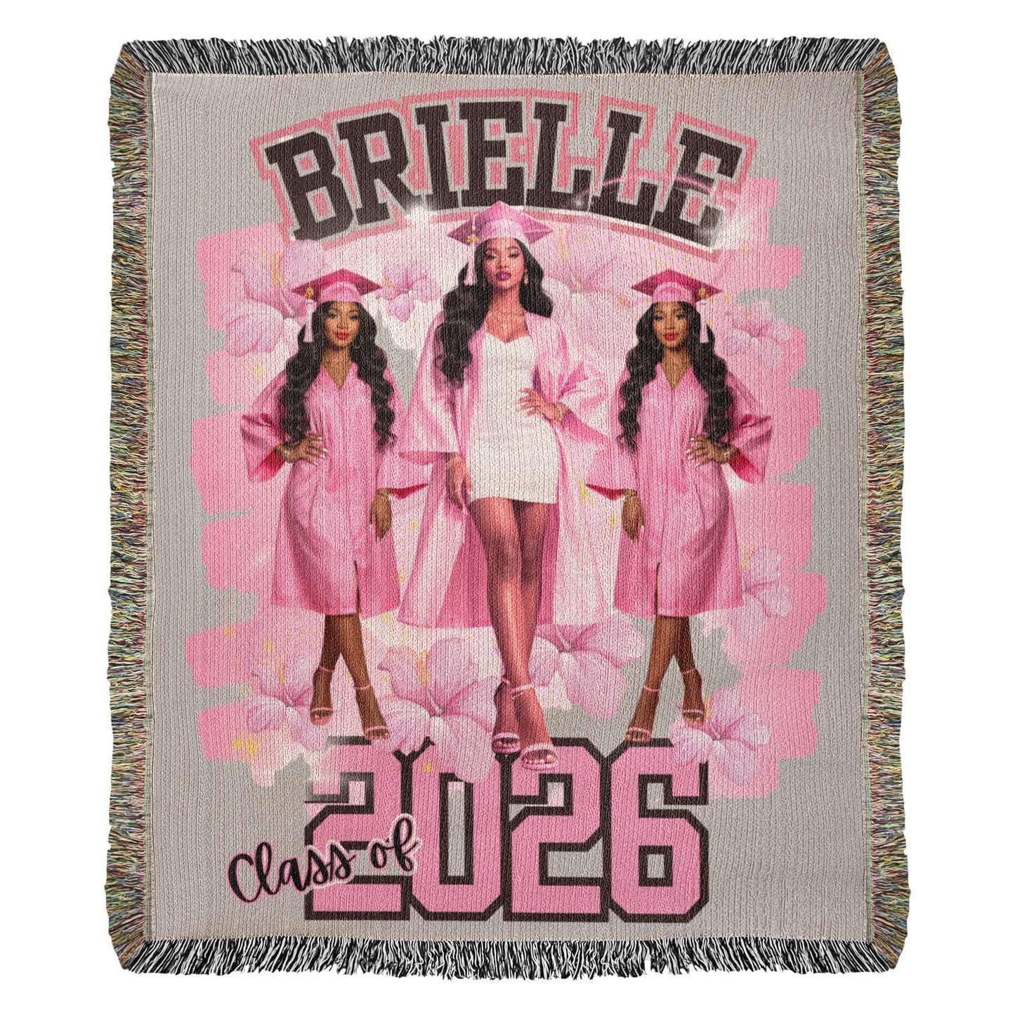 Heirloom Graduation Photo Woven Blanket – Custom Class of 2026 Keepsake