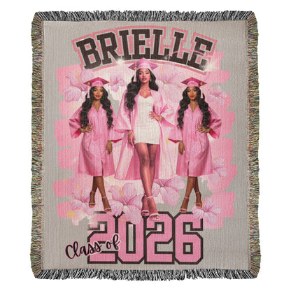 Heirloom Graduation Photo Woven Blanket – Custom Class of 2026 Keepsake
