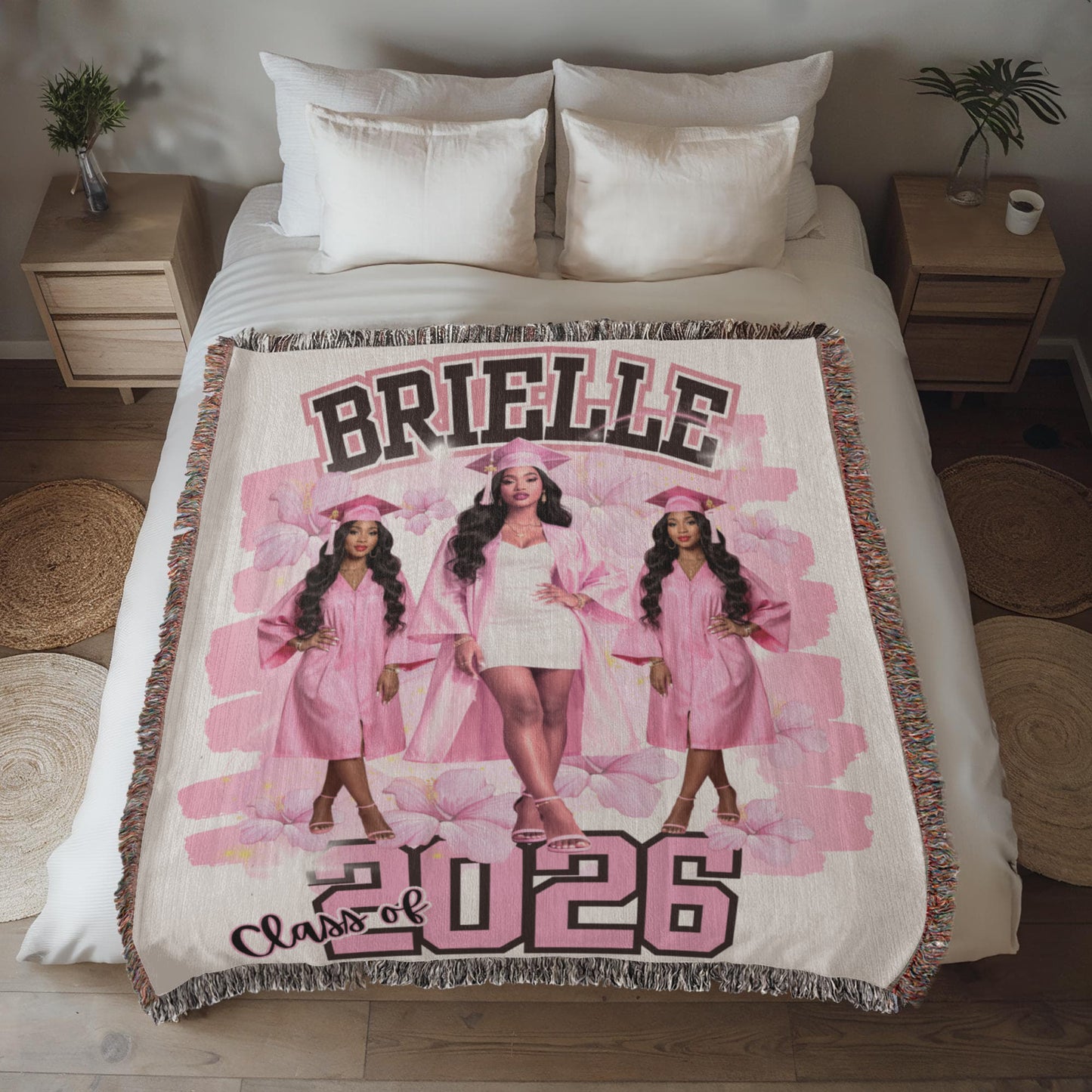 Heirloom Graduation Photo Woven Blanket – Custom Class of 2026 Keepsake