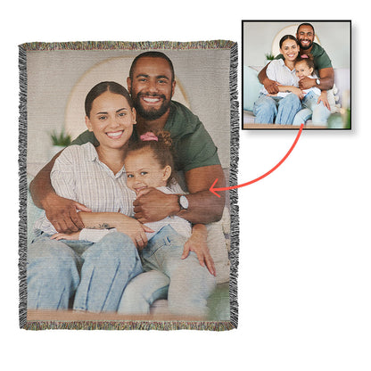 Heirloom Graduation Photo Woven Blanket – Custom Class of 2026 Keepsake